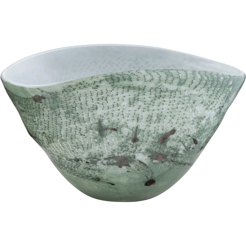 Sweeney Small Decorative Green Glass Bowl