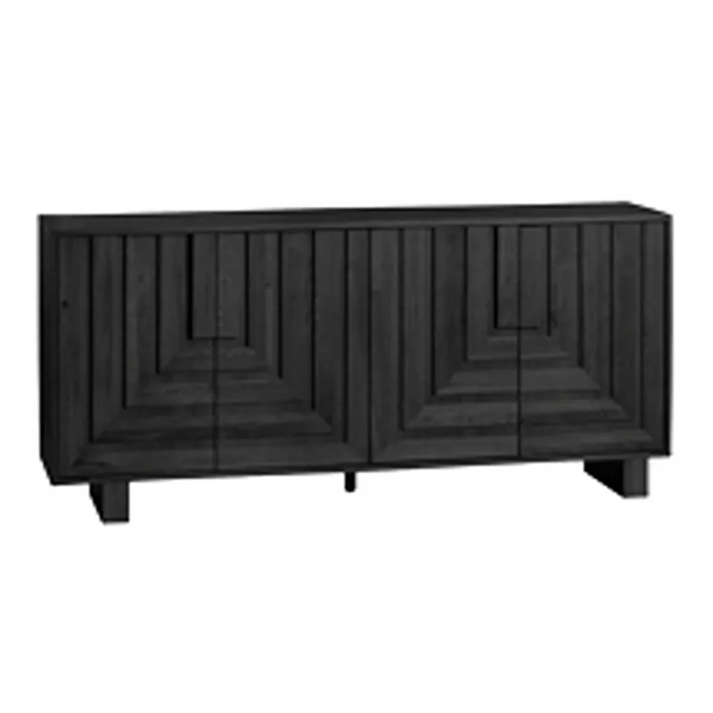 Black 4 Door Media Credenza/sideboard