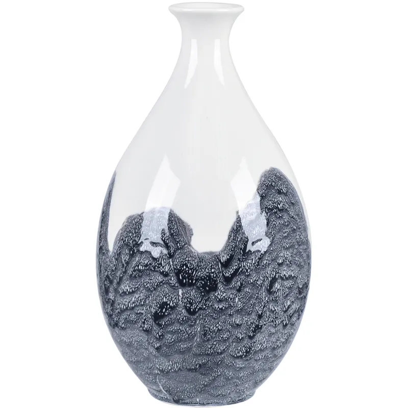 Anya Large Blue & White Ceramic Vase