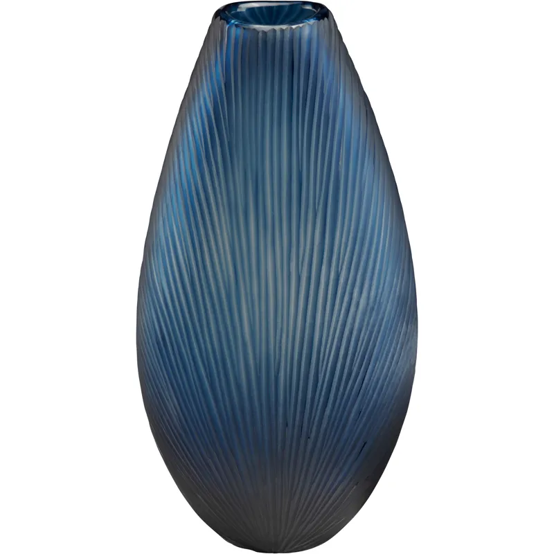 Large Whaley Blue Glass Vase