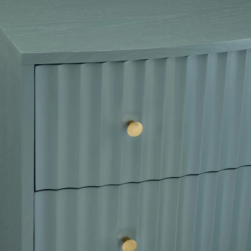 3-drawer Teal Accent Chest