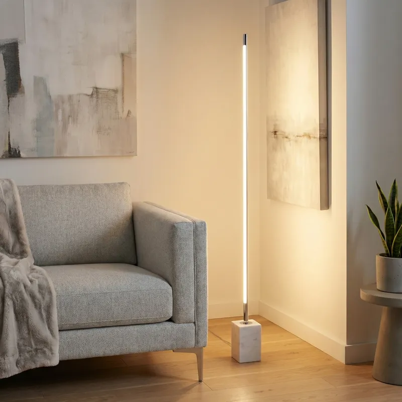 Led Floor Lamp With Marble Base