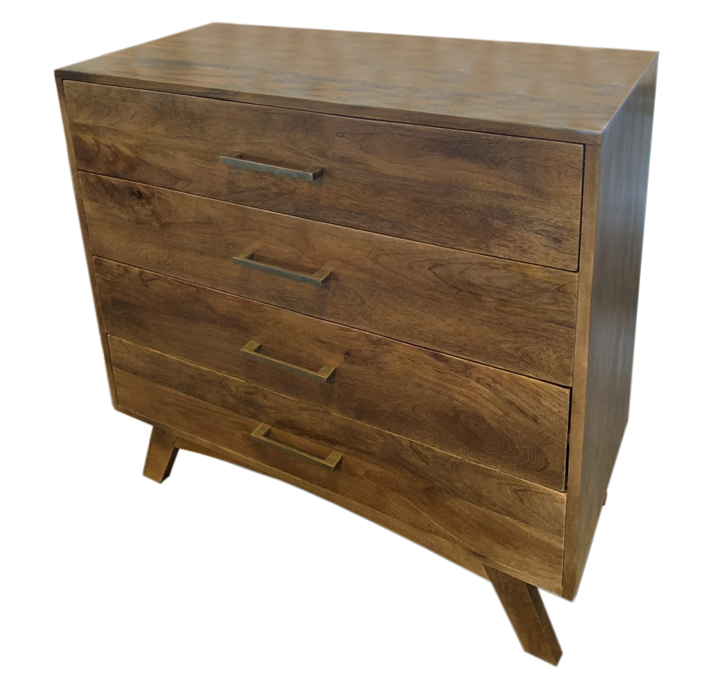 Bengal Manor Mango Wood 4 Drawer Chest Dovetail Case Heritage Finish