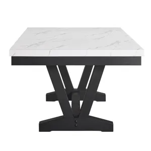 Vance Faux Marble Dining Table