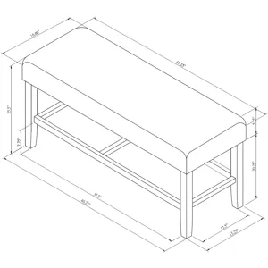 Hazel Counter Height Bench