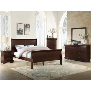 Louis Philip Cal King Rail Cherry