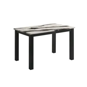 Resia Dining Table-faux Marble Brown