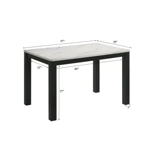 Resia Dining Table-white