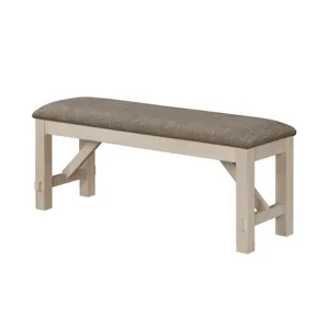 Maribelle Bench Chalk Warm Grey
