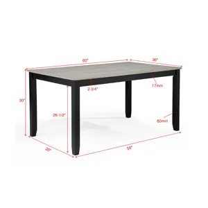 Lester 6-pk Dining W/bench L.grey
