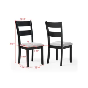 Lester 6-pk Dining W/bench L.grey