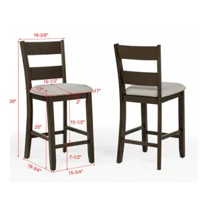 Lester 5-pk Counter Height Table Set Brown