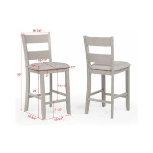 Lester 5-pk Counter Height Table Set Greige
