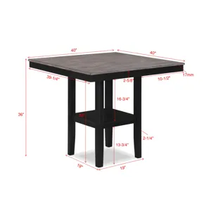 Lester 5-pk Counter Height Table Light Grey