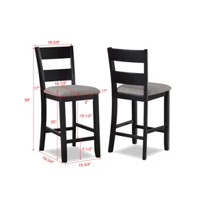 Lester 5-pk Counter Height Table Light Grey