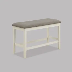 Dakota Counter Height Bench Chalk Grey