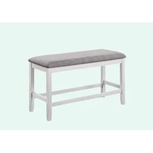 Nina Counter Height Bench Chalk Grey