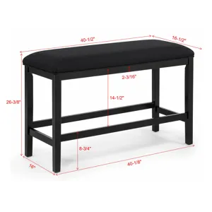 Sebastian Counter Height Bench Bk