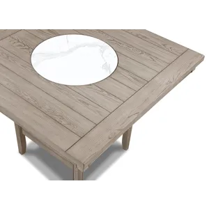 Fulton Ct Table Wh Oak W/Marble Lzssn