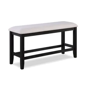 Regent Counter Height Bench Charcoal Black