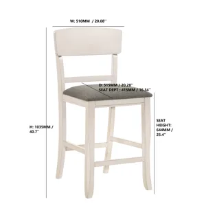 Conner Chalk Grey Counter Height Chair