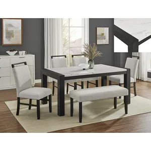 Jules Faux Marble Dining Table