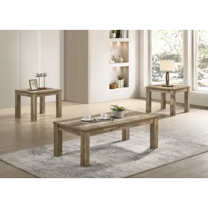 Theo 3pk Coffee Table Set-reclaimed Wood