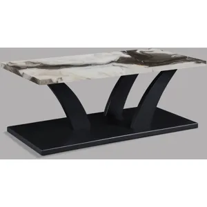 Zion 3pk Faux Marble Cocktail Set Brn