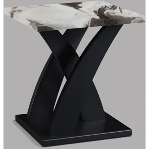 Zion 3pk Faux Marble Cocktail Set Brn