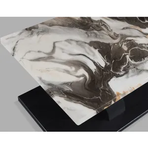 Zion 3pk Faux Marble Cocktail Set Brn