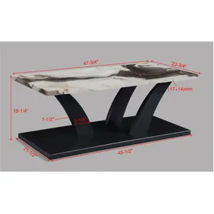 Zion 3pk Faux Marble Cocktail Set Brn