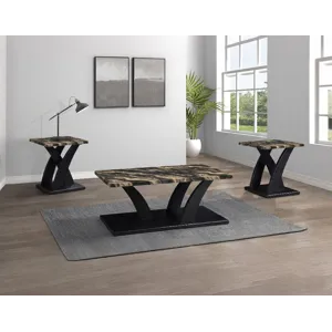 Zion 3pk Faux Marble Cocktail Set Gdbk