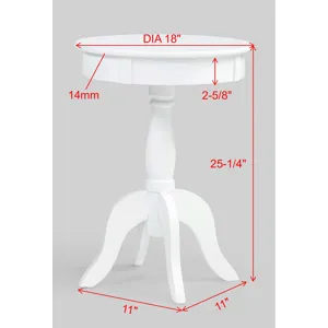 Romy Chairside Table White