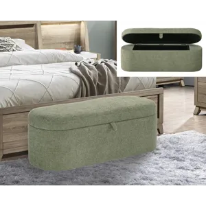 Philipa Storage Bench-l.green Tweed