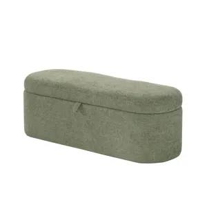 Philipa Storage Bench- Lite Green Tweed