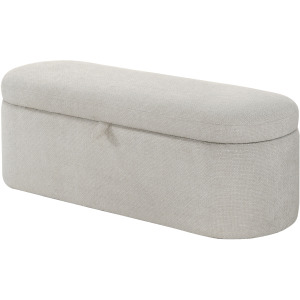 Philipa Storage Bench-oatmeal Tweed