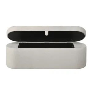 Philipa Storage Bench-oatmeal Tweed