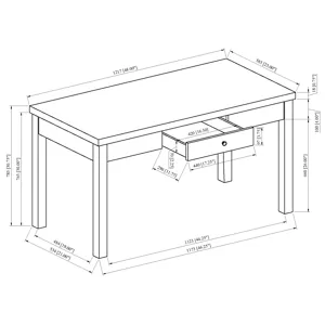 Rylee Faux Marble Desk