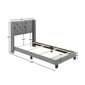 Makayla Twin Bed Grey