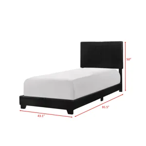 Erin Twin Headboard Footboard Side Rail Black