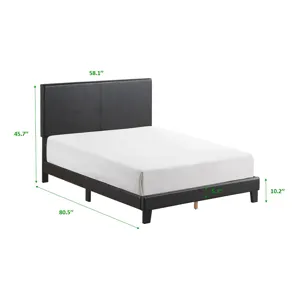 Yates Full Platform Bed Adjustable Headboard