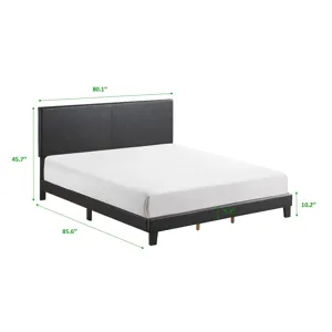 Yates King Platform Bed Adjustable Headboard