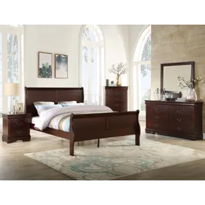 Louis Philip Full Headboard/Footboard Cherry