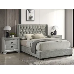 Daphne King Footboard L.grey Tweed