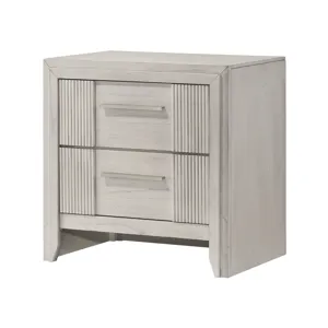 Carlton Night Stand White Mist
