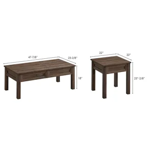 Lorraine 3-pk Cocktail Set Brown