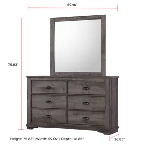 Coralee Dresser Grey