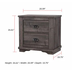 Coralee Night Stand Grey