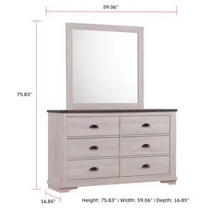 Coralee Dresser Chalk/grey