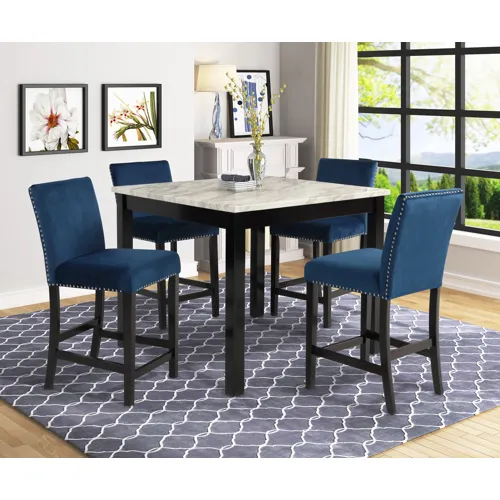 Lennon 5-pk Counter Height Table Royal Blue